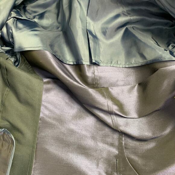 EMPORIO ARMANI Size 34 Regular Metallic Blue Silk Blend Shantung Sport Coat - Picture 6 of 8